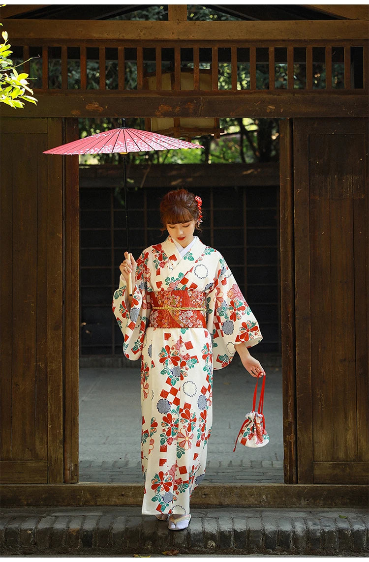 japanese woman with long white kimono robe