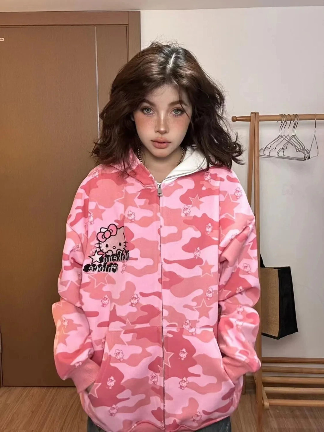 Girl in bape hoodie on sale