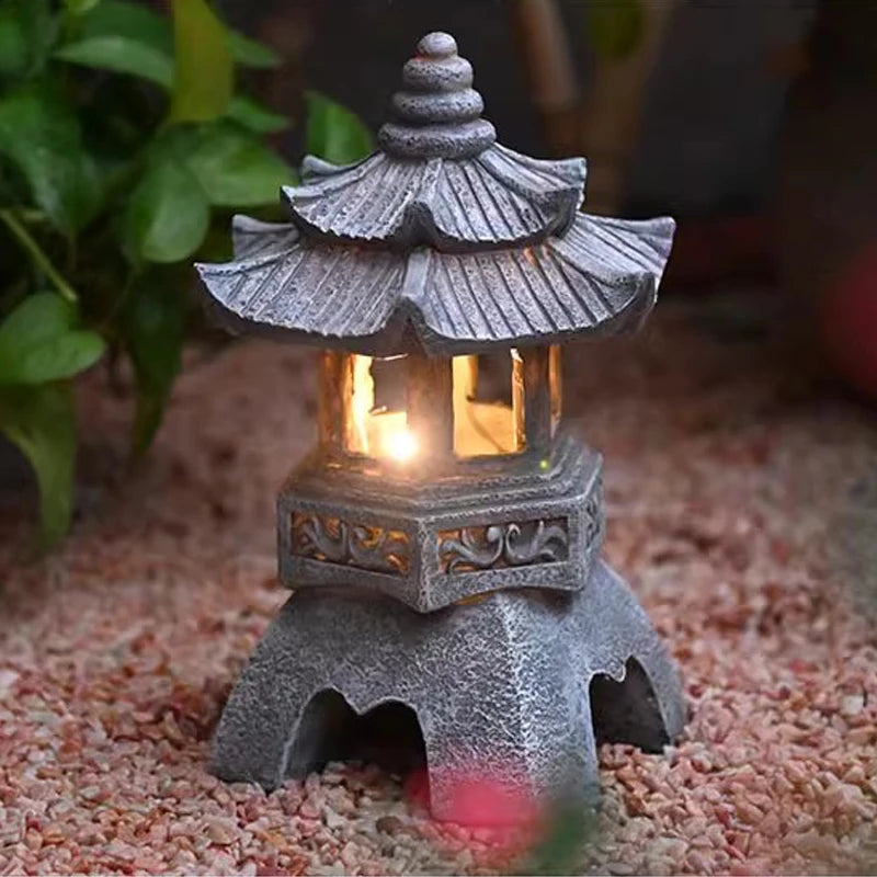 japanese stone pagoda lantern
