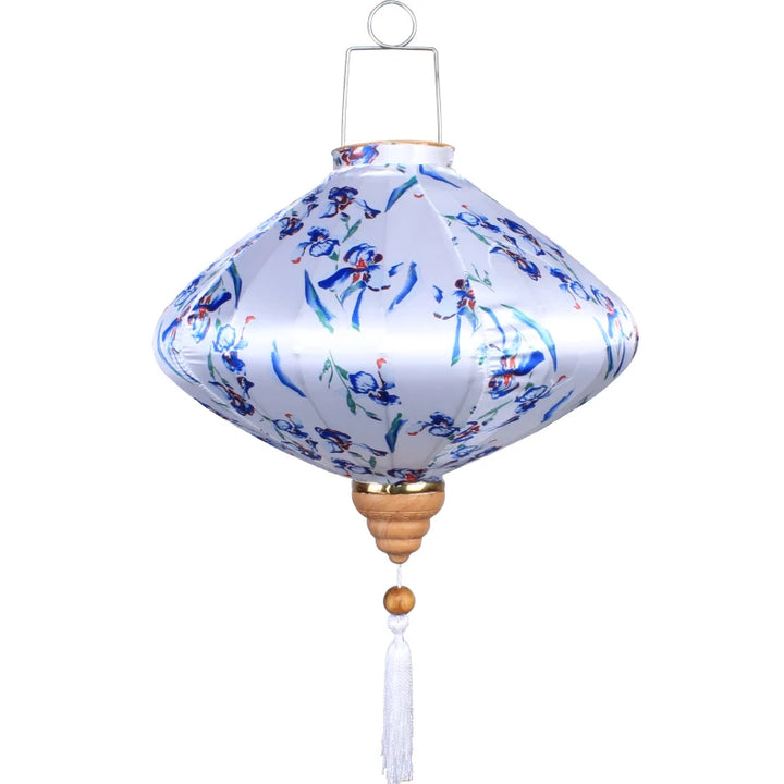 white silk lantern floral