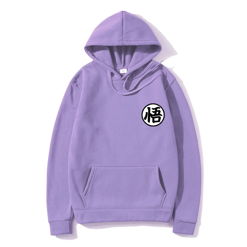 light purple japanese writing hoodie