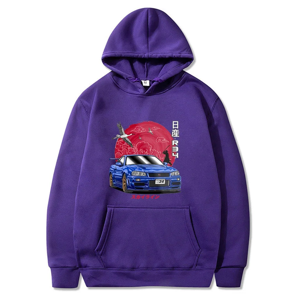 pruple nissan gtr hoodie