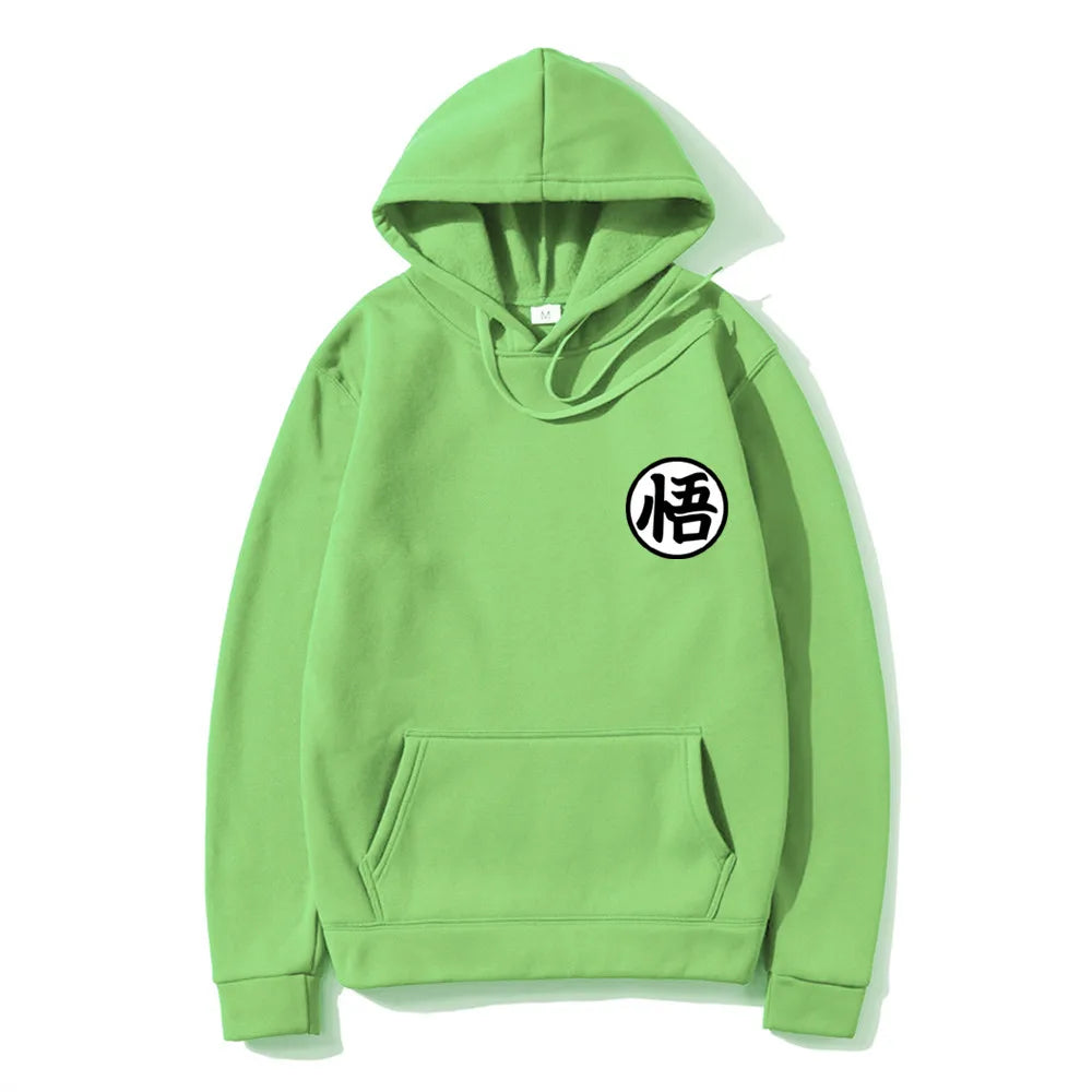 light green japanese writing hoodie