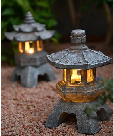 stone ceramic pagoda lantern