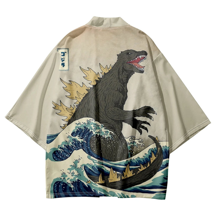 godzilla kimono kanagawa wave