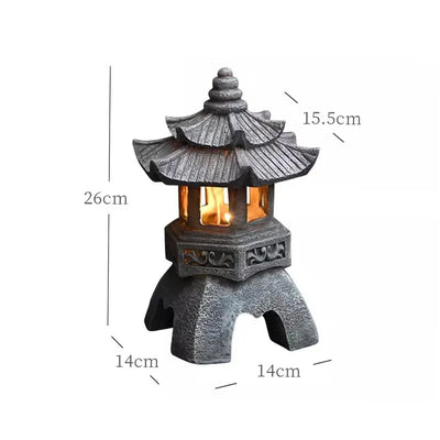dimensions of japanese stone pagoda lantern