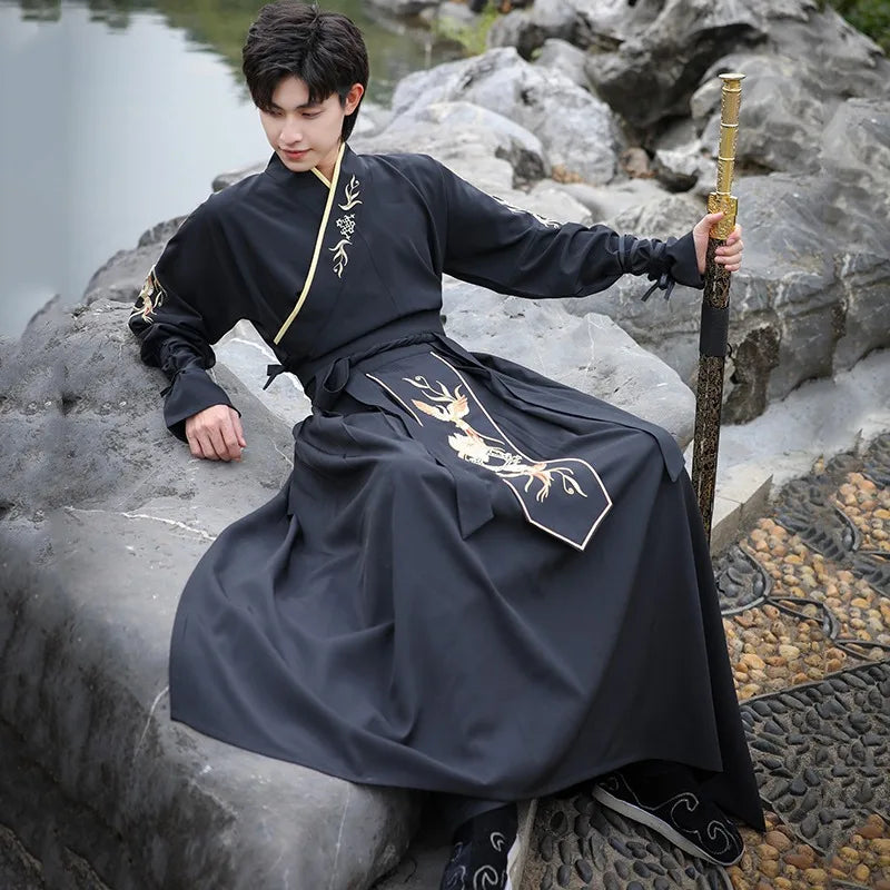 black and gold warrior kimono