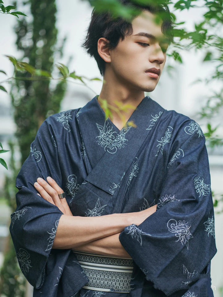 man wearing modern men kimono