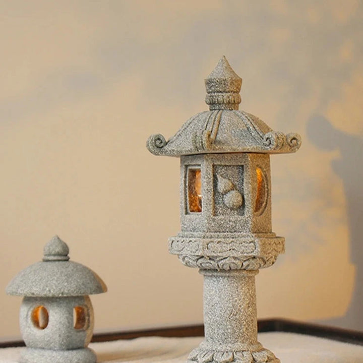 stone japanese lantern pagoda