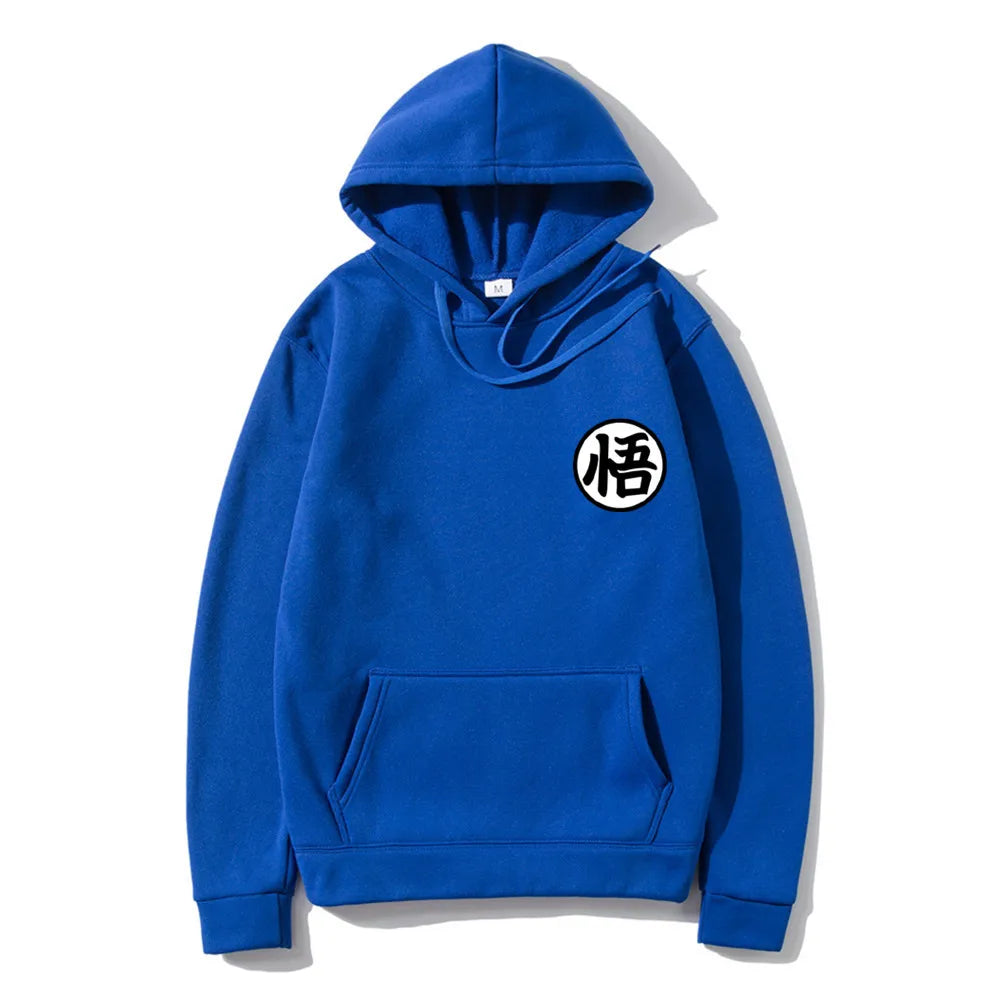 blue japanese writing hoodie