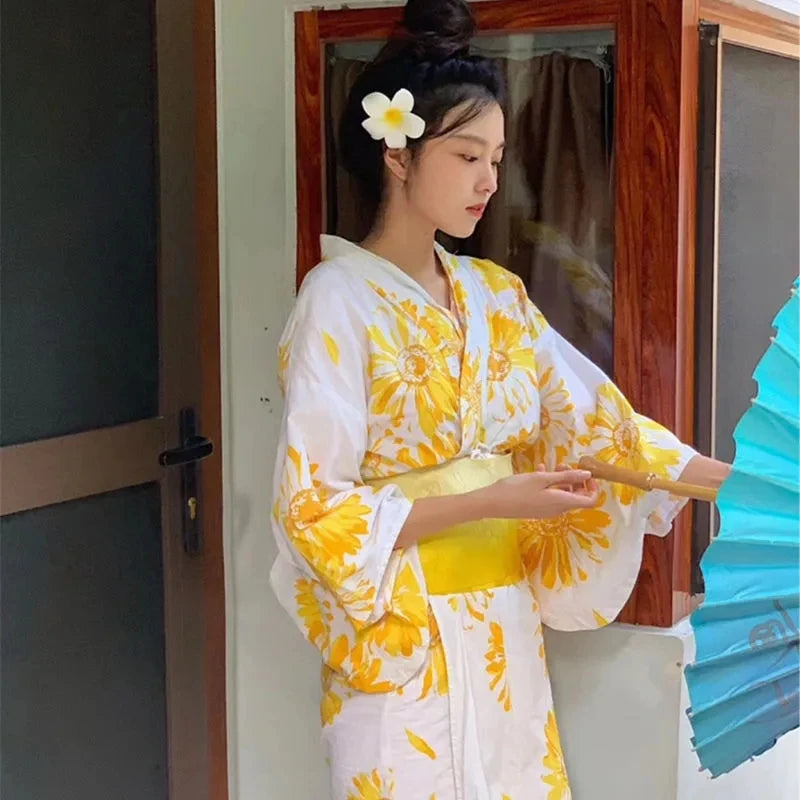 white kimono dress