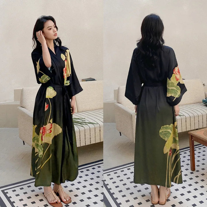 japanese cotton dressing gown