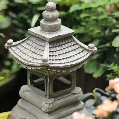 details of garden pagoda lantern