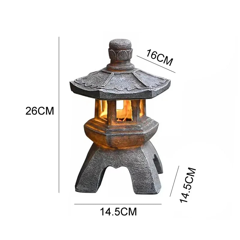 dimenions of ceramic pagoda lantern