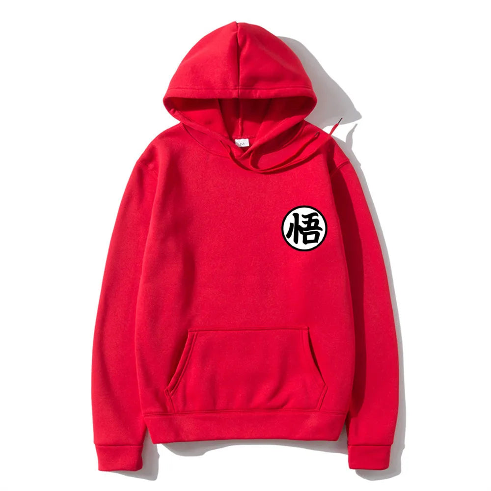 red japanese writing hoodie