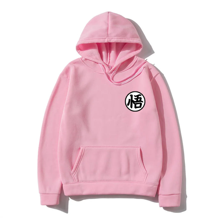 pink japanese writing hoodie