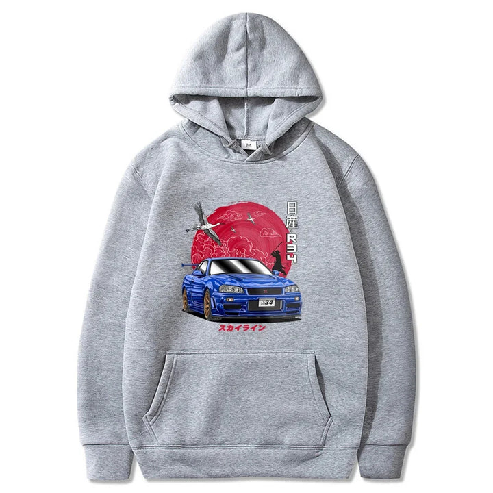 grey nissan gtr hoodie