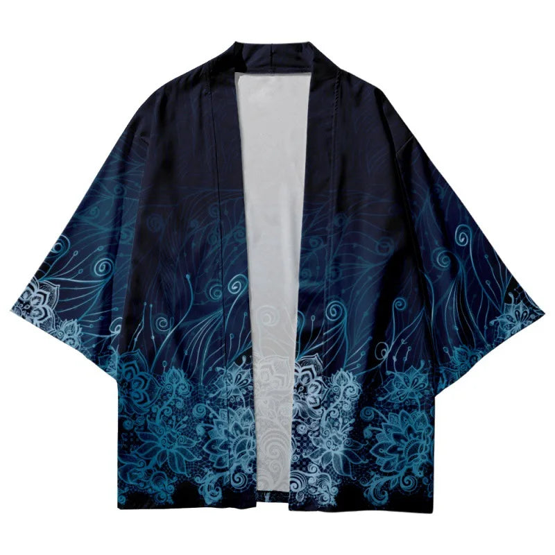 men-wearing-blue-floral-kimono-jacket