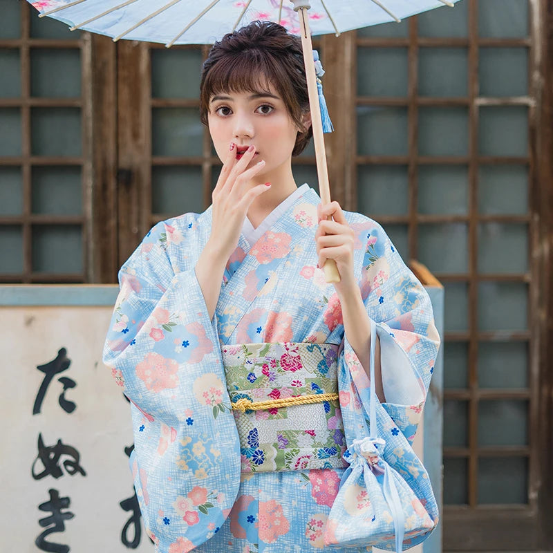 japanese blue kimono robe