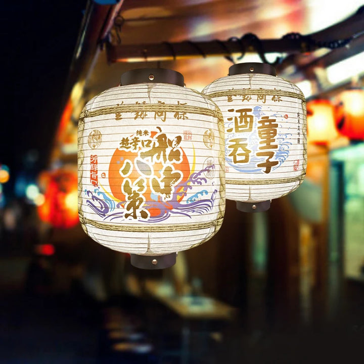 white japanese lanterns