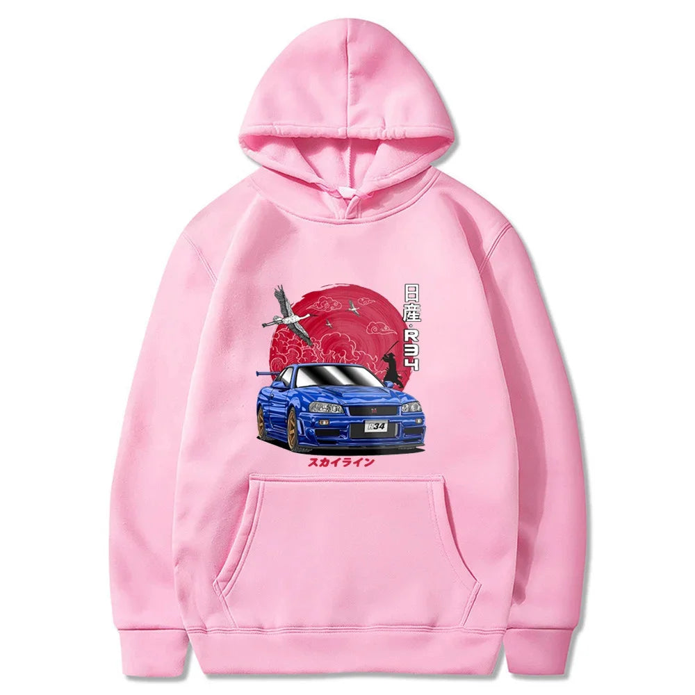 pink nissan gtr hoodie