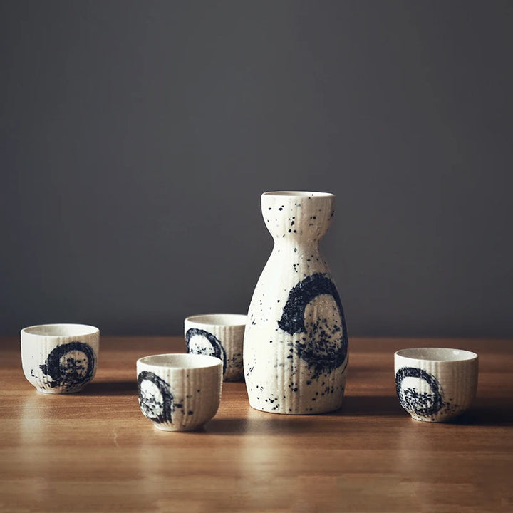 authentic sake set on a table