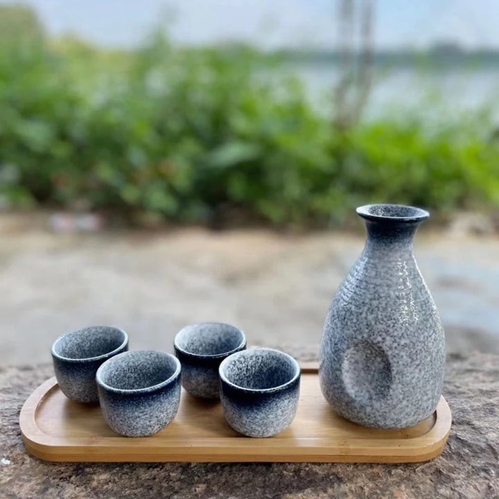 japanese ceramic sake set