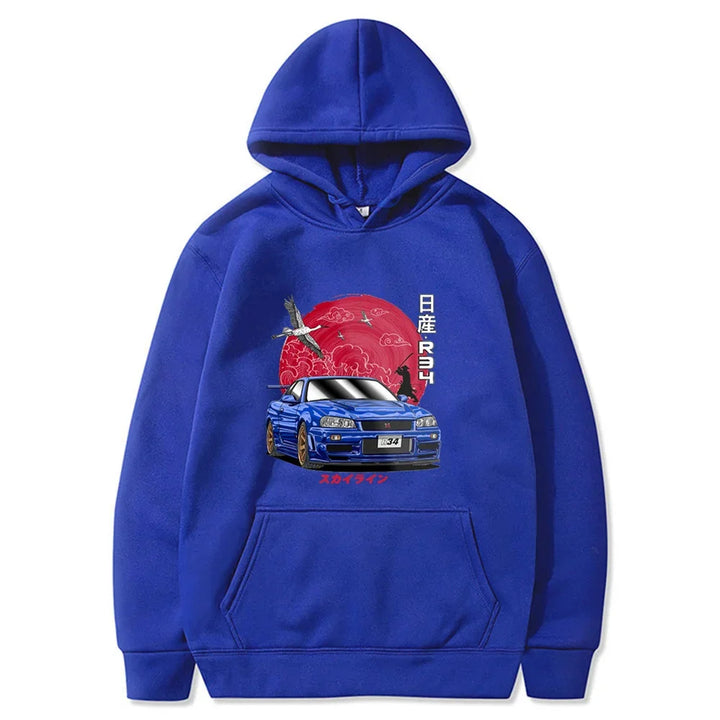 blue nissan gtr hoodie