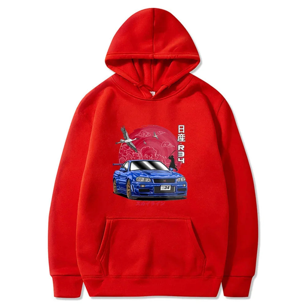 red nissan gtr hoodie