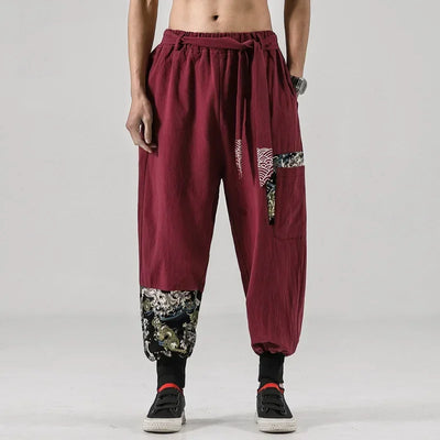 red-japanese-ankle-pants