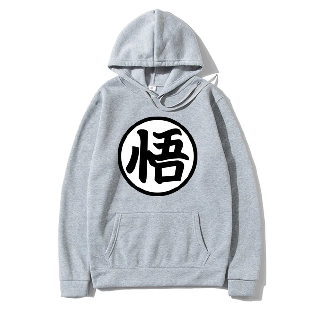 light grey goku hoodie