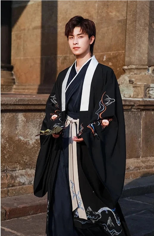 men's long kimono robe