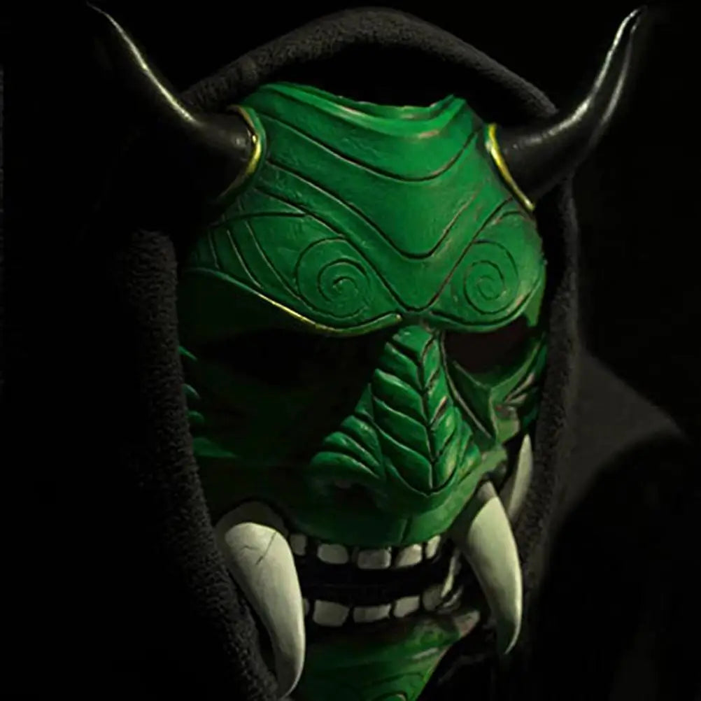 oni mask green