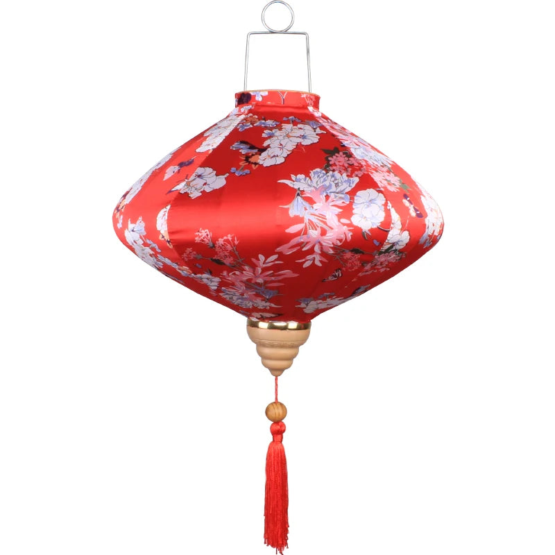 red silk chinese lantern