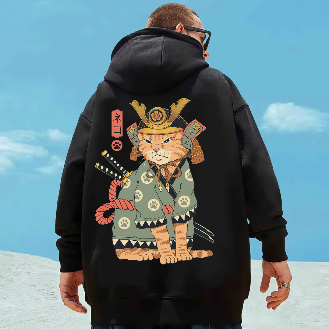 samurai cat hoodie