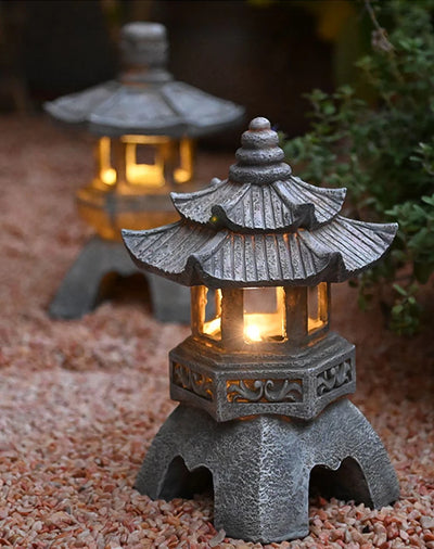 style japanese stone pagoda lantern