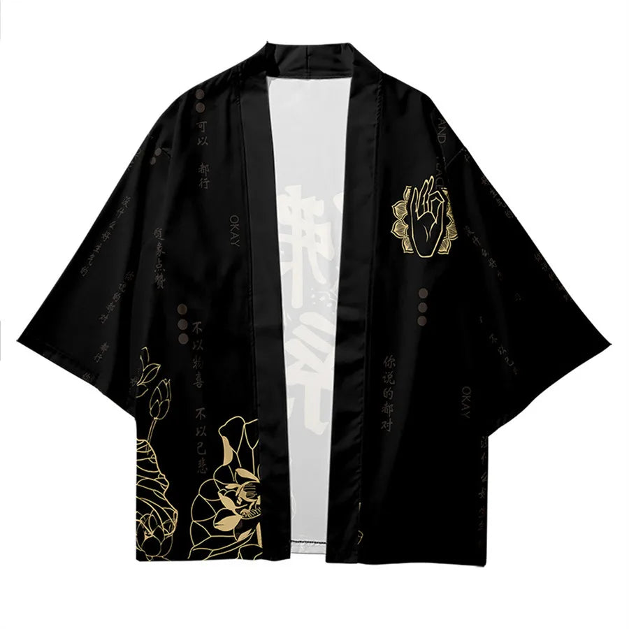 gold kimono jacket