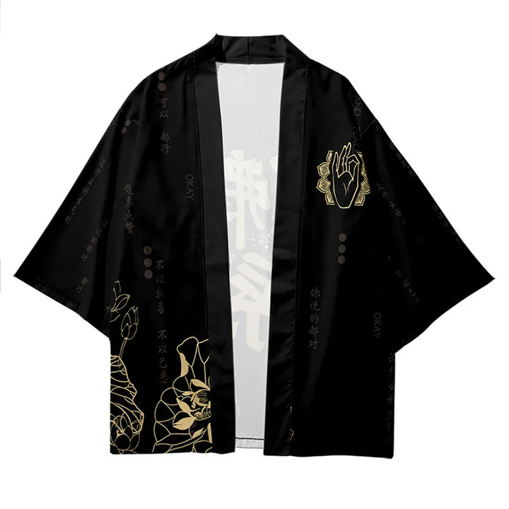 gold kimono jacket