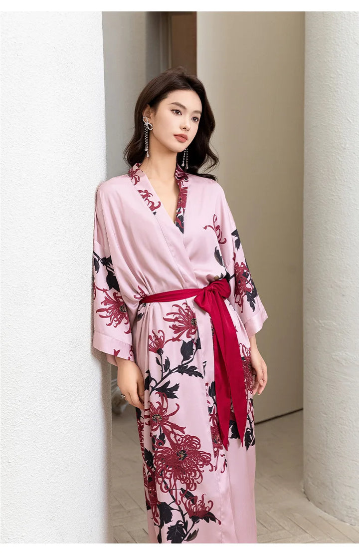 japanese night dress with red belt