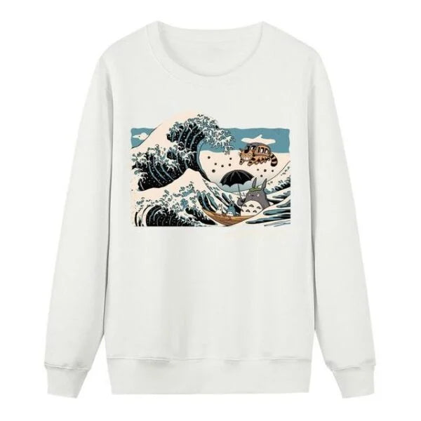 Great Wave Off Kanagawa white Hoodie