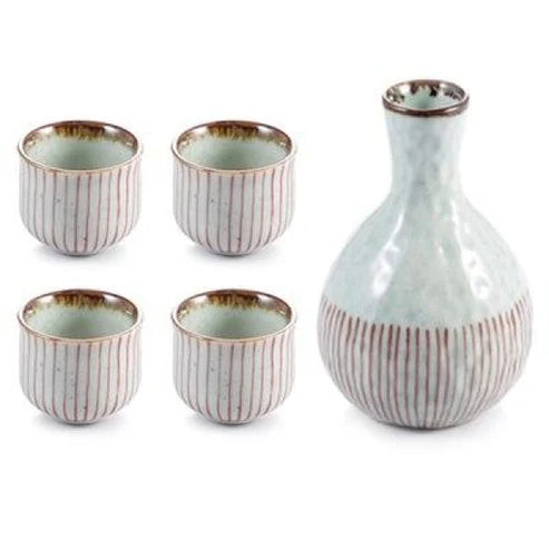 vintage sake set made in japan mockup