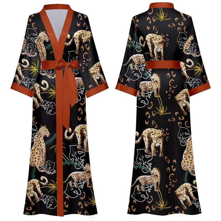 japanese silk bathrobe mockup