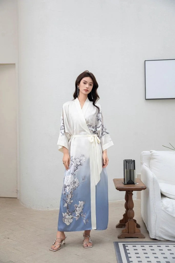 floral japanese sleeping gown