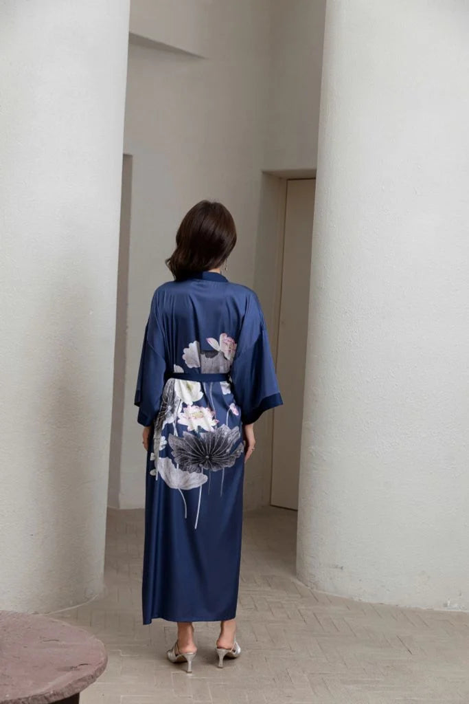 back of a vintage japanese silk pajama