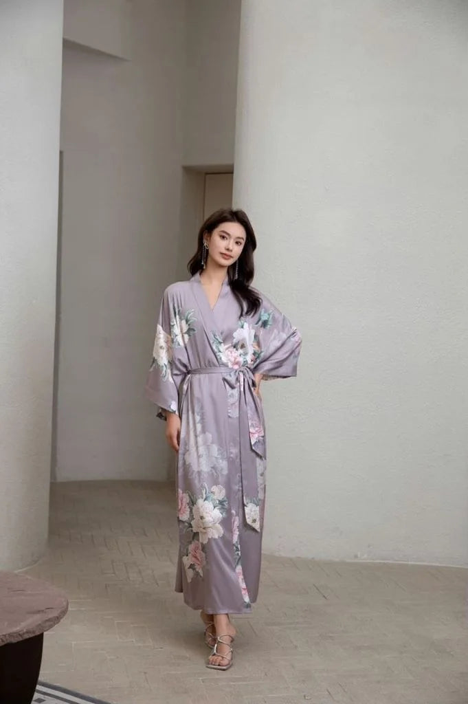 purple japanese winter pajamas